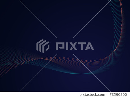 Abstract modern fluid dots particles wave line... - Stock Illustration ...