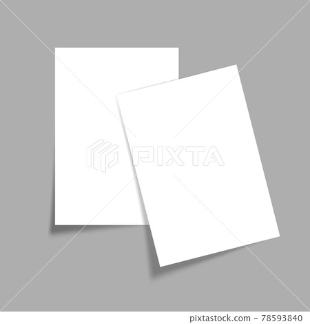 White blank paper sheet with shadow isolated on grey background. White blank paper sheet with shadow isolated on grey background. 78593840