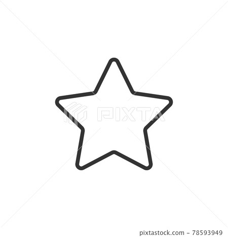Star line icon. Vector illustration, flat design. 78593949