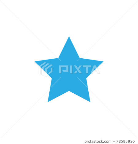 Blue Star icon. Vector illustrations. Flat design. Blue Star icon. Vector illustrations. Flat design. 78593950