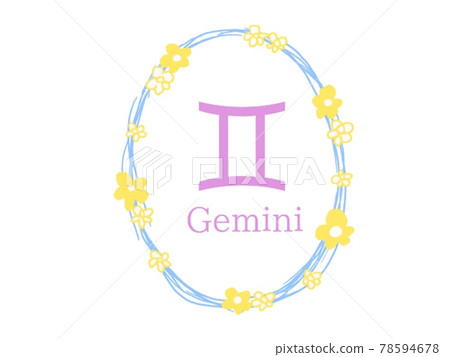 Wreath 12 constellation icon Gemini 78594678