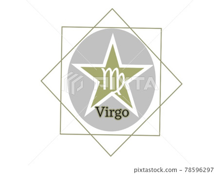 Pentagram 12 constellation Virgo icon Pentagram 12 constellation Virgo icon 78596297