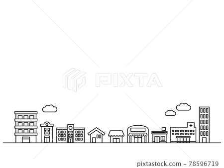 簡單的城市景觀線條藝術 78596719