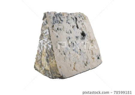 Blue cheese isolated on white (Moldy cheese) 78599181