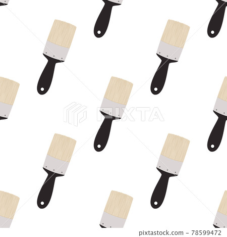 Wide brush vector background. Hand tool for repair seamless pattern. 78599472