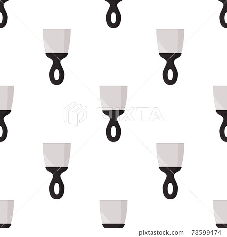 Simple trowel vector background. Hand tool for repair seamless pattern. 78599474
