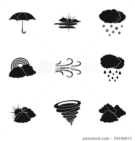 Environment icons set, simple style Environment icons set, simple style 78599673