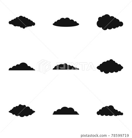 Swarm icons set, simple style Swarm icons set, simple style 78599719