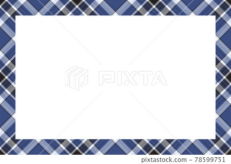 Vintage frame vector. Scottish border pattern retro style. Tartan plaid ornament. 78599751