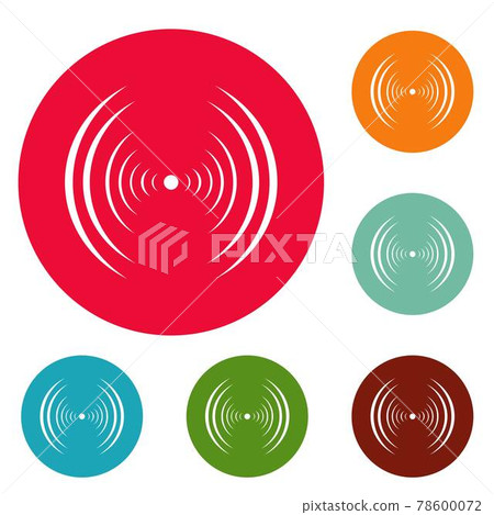 Equalizer abstract icons circle set vector Equalizer abstract icons circle set vector 78600072