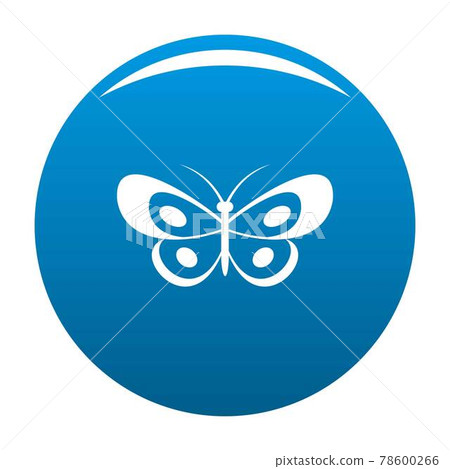 Tropical butterfly icon blue vector Tropical butterfly icon blue vector 78600266