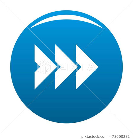 Arrow icon blue vector 78600281