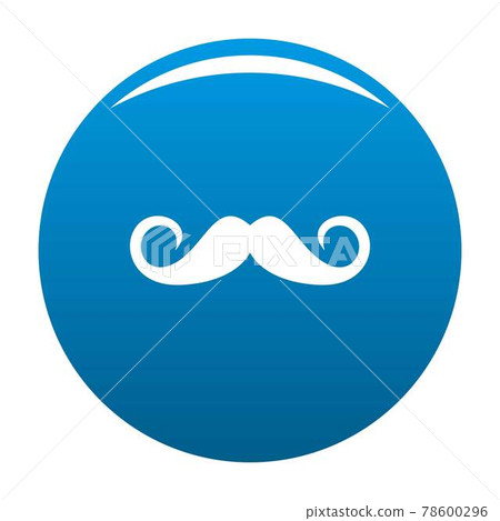 Person mustache icon blue vector 78600296
