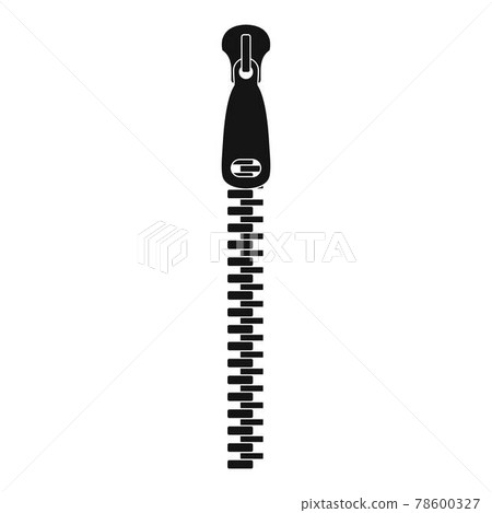Steel zip icon, simple style - Stock Illustration [78600327] - PIXTA