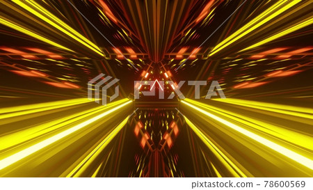 3d illustration of 4K UHD sci fi corridor 78600569