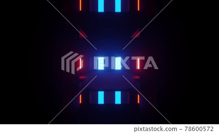 3d illustration of 4K UHD futuristic tunnel with neon illumination 3d illustration of 4K UHD futuristic tunnel with neon illumination 78600572