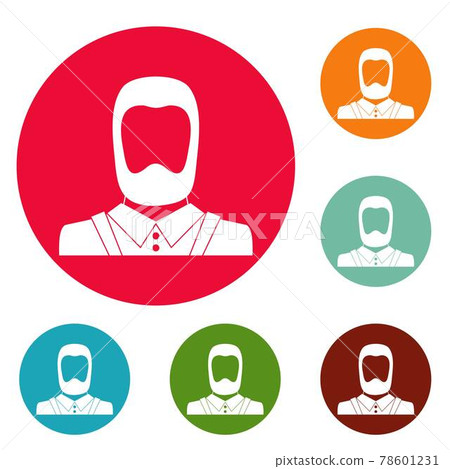 Man avatar icons circle set vector Man avatar icons circle set vector 78601231
