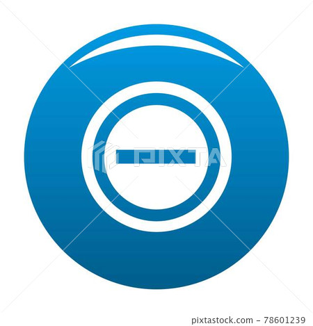 Minus icon blue vector Minus icon blue vector 78601239