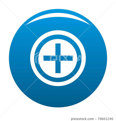 Plus icon blue vector 78601240