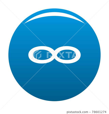 Infinity symbol icon blue vector 78601274