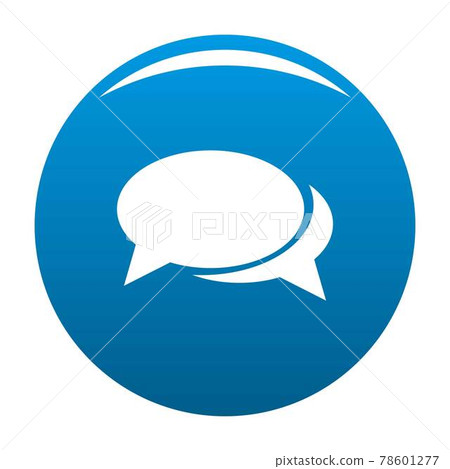 Speech bubbles icon blue vector 78601277