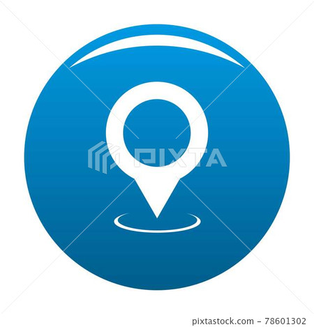 Map pointer icon blue vector - Stock Illustration [78601302] - PIXTA