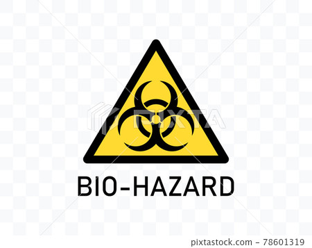 Biological Hazard sign. Vector illustration, flat design. Biological Hazard sign. Vector illustration, flat design. 78601319