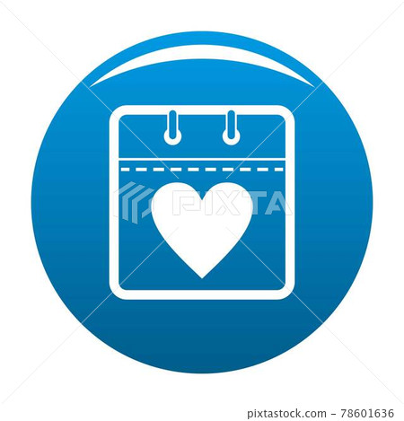 Calendar valentine day icon blue vector 78601636