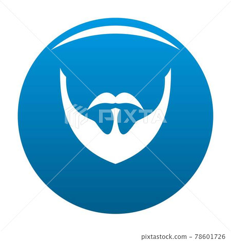 Person beard icon blue vector Person beard icon blue vector 78601726