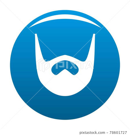 Neat beard icon blue vector Neat beard icon blue vector 78601727