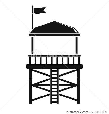 Rescue tower icon, simple style 78601914