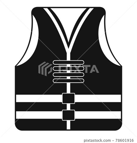 Rescue vest icon, simple style - Stock Illustration [78601916] - PIXTA