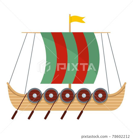 Galleon icon, flat style Galleon icon, flat style 78602212