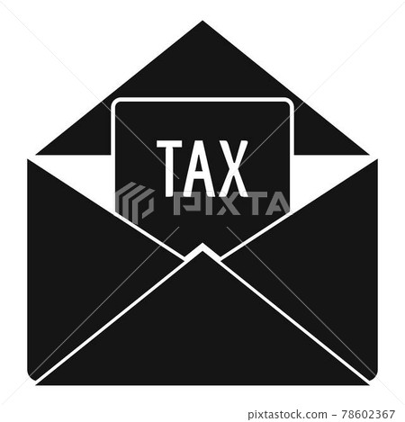 Tax email icon, simple style 78602367