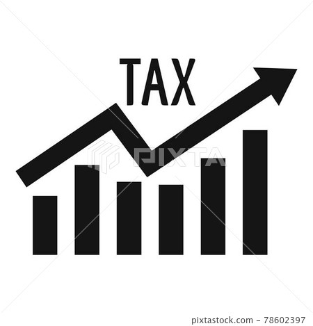 High tax icon, simple style 78602397