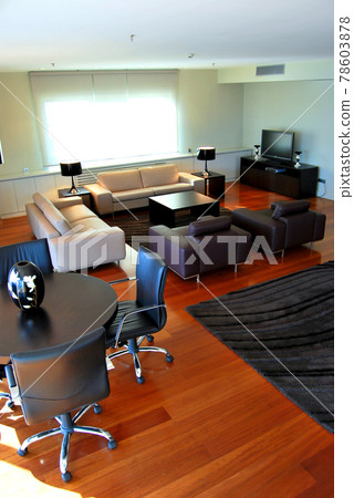 Modern living room and stylish leather sofa set Modern living room and stylish leather sofa set 78603878