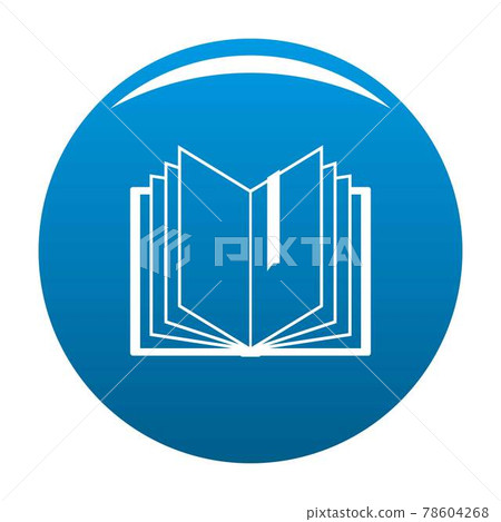 Book bookmark icon blue vector - Stock Illustration [78604268] - PIXTA