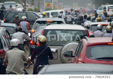 “越南”河內市通勤擁堵 “越南”河內市通勤擁堵 78604301