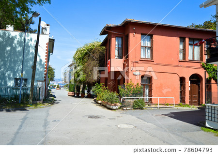 Princes Islands, Buyukada in Istanbul, April 23, 2019, Buyukada view from the street 78604793
