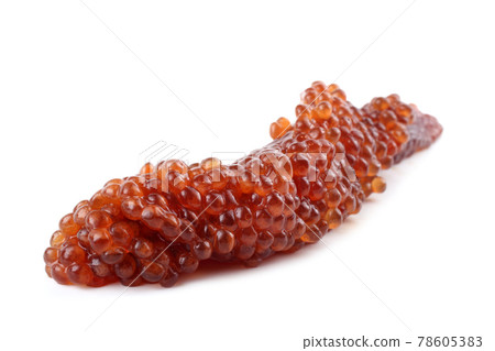 Red caviar isolated on white 78605383