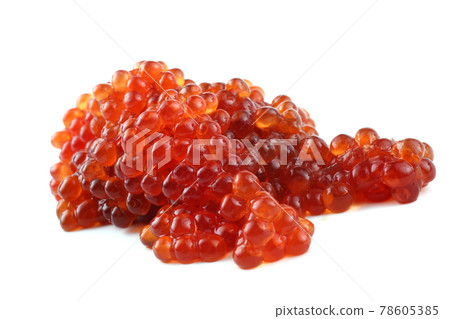 Red caviar isolated on white 78605385