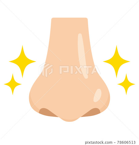 Illustration of a nose with beautiful pores Flat design 78606513