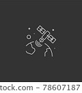 Satellite icon in the space. Technology vector concept. 78607187