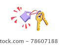 Rental, real estate concept. Keys 78607188
