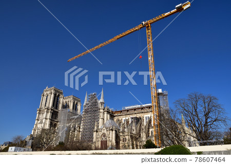 Notre Dame Cathedral under reconstruction, Paris, France, taken on February 24, 2021. Notre Dame Cathedral under reconstruction, Paris, France, taken on February 24, 2021. 78607464