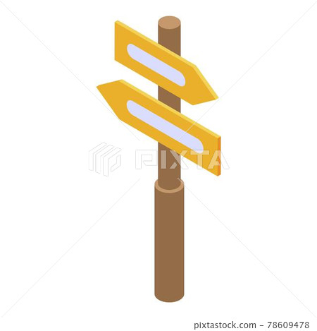 Zoo park sign board icon, isometric style 78609478