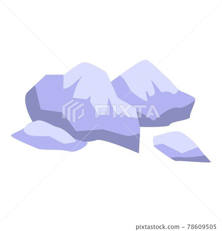 Zoo park stones icon, isometric style 78609505