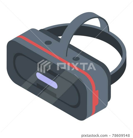 Stereoscopic game goggles icon, isometric style Stereoscopic game goggles icon, isometric style 78609548