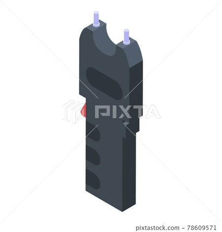 Police shocker icon, isometric style 78609571