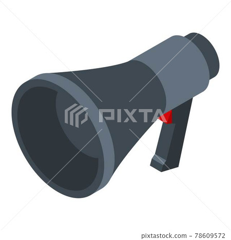Police megaphone icon, isometric style 78609572